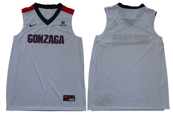 Men Gonzaga Bulldogs Blank White Nike NCAA Jerseys